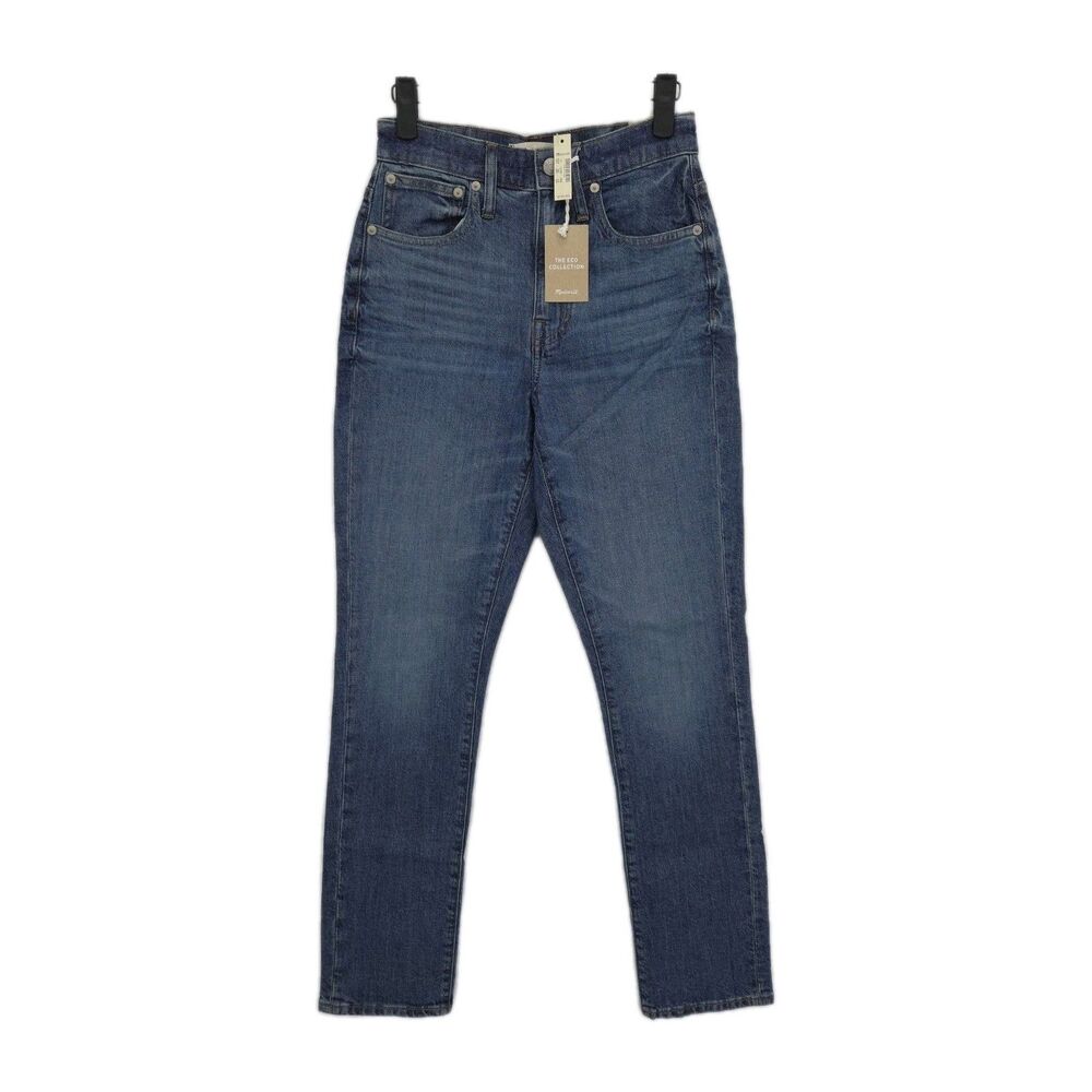 New Madewell Womens The High-Rise Slim Boyjean Blue Denim Eco Edition Size 24x29